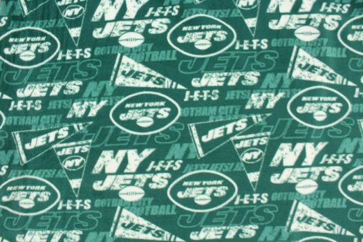 Sample of NFL NY Jets Fleece -The Fabric Mill