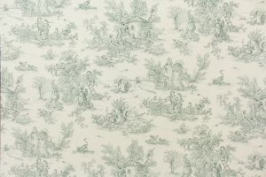 Covington M MUSEE BLUE Toile Print Upholstery And Drapery Fabric