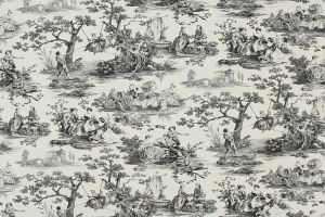 French Pastoral toile fabric (Blue) #651